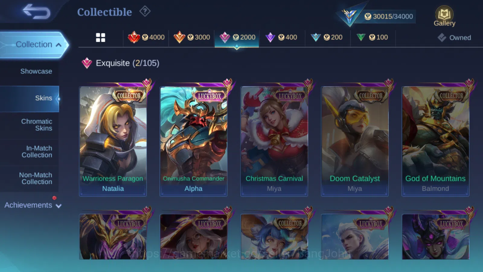 Mobile Legends: Bang Bang Accounts Others Hero 83 | skin 141 | luckybox alpha | cc natalia | lightborn tigreal | epic zilong 4