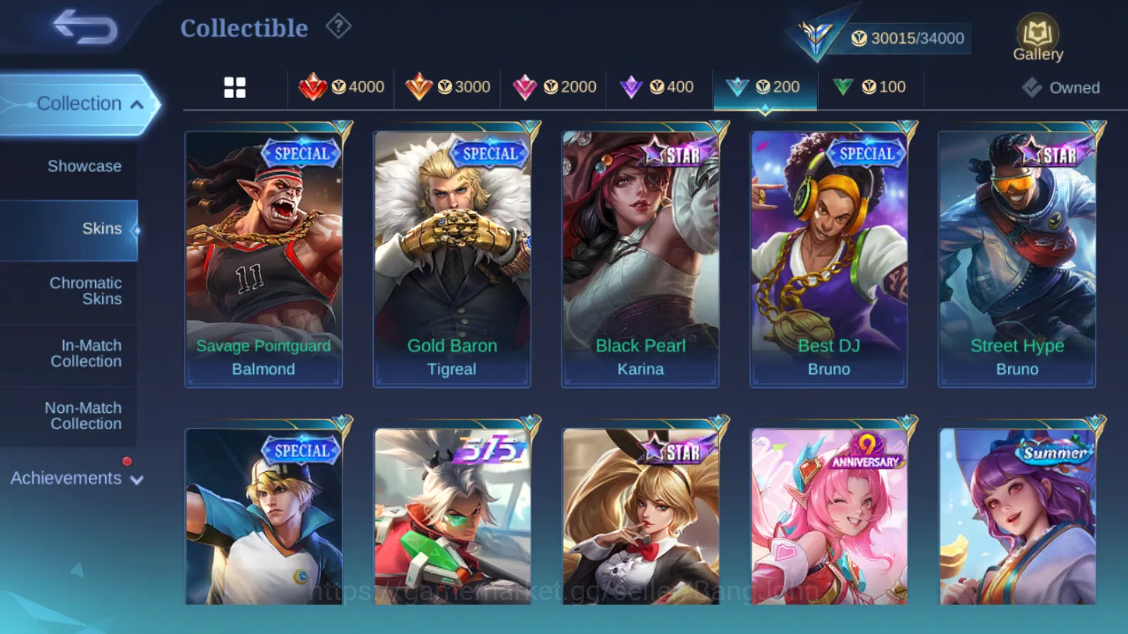 Mobile Legends: Bang Bang Accounts Others Hero 83 | skin 141 | luckybox alpha | cc natalia | lightborn tigreal | epic zilong 7