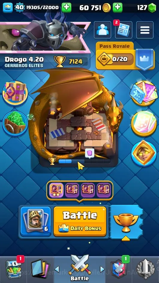 Clash Royale Midgame Lvl 40|Trophy 7124|KTL 13|Limited Skin|Card 120|1  image 1