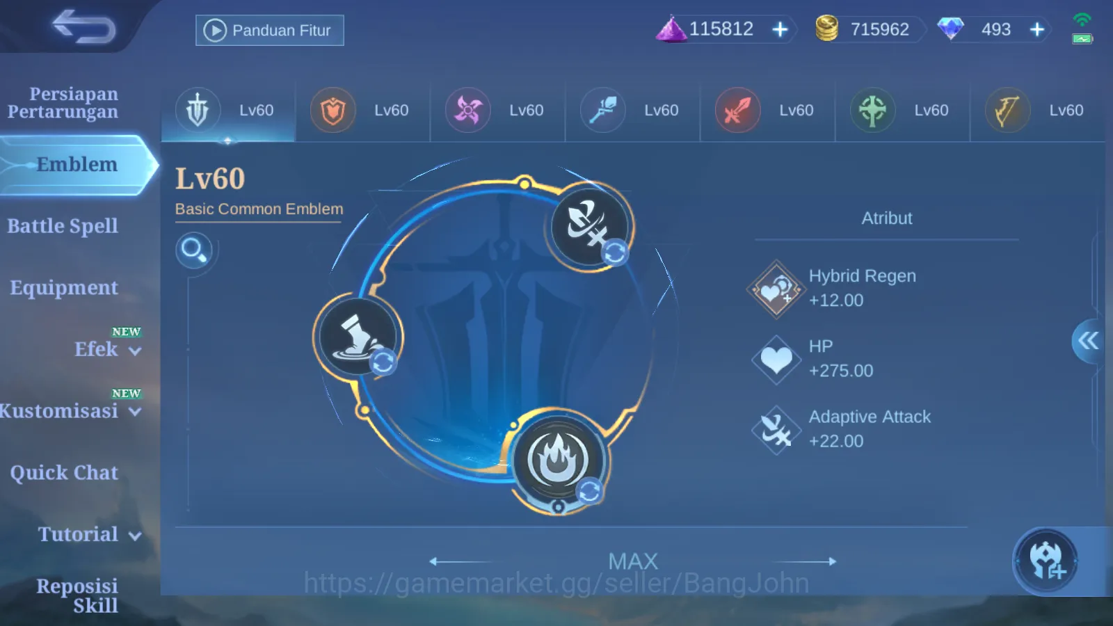 Mobile Legends: Bang Bang Accounts Others Hero 129 | Skin 404 | NARUTO Hayabusa, Legend Lunox, Kishin Densetsu Lancelot, CC 2