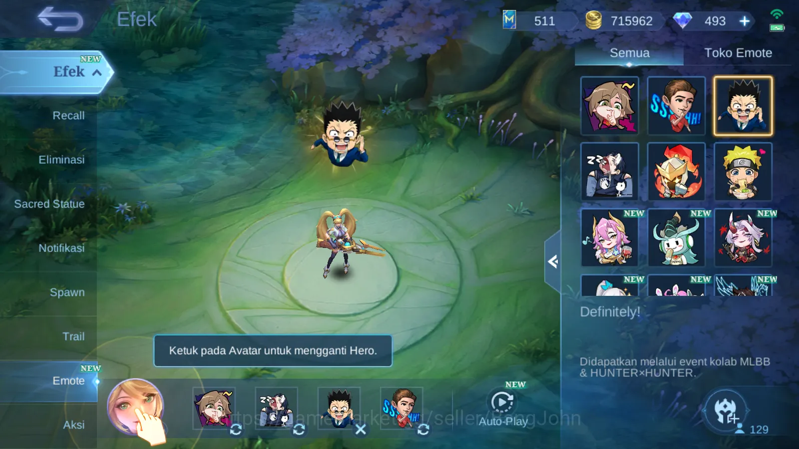 Mobile Legends: Bang Bang Accounts Others Hero 129 | Skin 404 | NARUTO Hayabusa, Legend Lunox, Kishin Densetsu Lancelot, CC 3