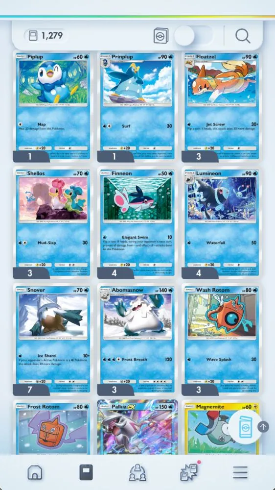 Pokémon TCG Pocket Accounts Lv 25 |1279 Cards| 50 Ex + 1 Crown(Mew Crown, Full image 2