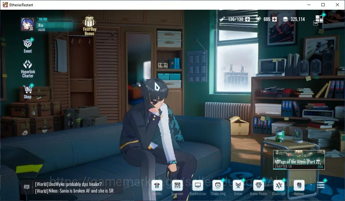 EU - S8| 7 SSR(Mio, Tsukiyo, Khloros, Beyontin, TiamatP1, ETC) 23SR Animus |Male MC|Log Google| Check SS (ER871) Etheria: Restart Mid‑Tier EU - S8| 7 SSR(Mio, Tsukiyo, Khloros, Beyontin, Ti image 1