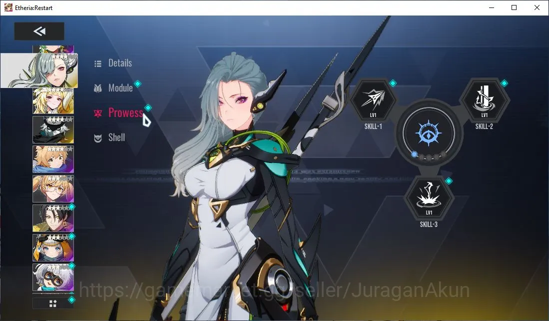 Etheria: Restart Accounts Mid‑Tier EU - S8| 7 SSR(Mio, Tsukiyo, Khloros, Beyontin, TiamatP1, ETC) 23SR Animus |Male MC|Log 5