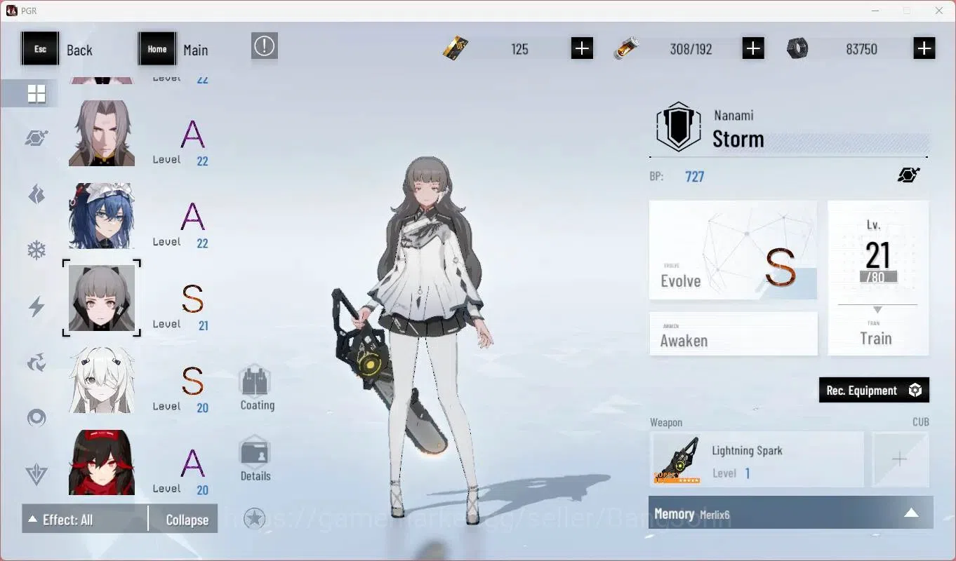 Punishing: Gray Raven Accounts Starter ASIA |Lv69|Ready Gatcha|[SS Liv L,S Lucia CW,S Lilith D]+Sign, Etc|BC 125|YC 12