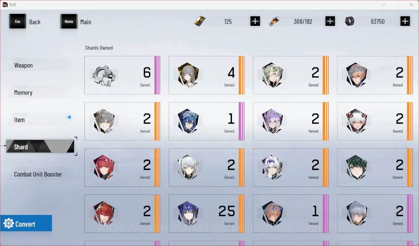 Punishing: Gray Raven Accounts Starter ASIA |Lv69|Ready Gatcha|[SS Liv L,S Lucia CW,S Lilith D]+Sign, Etc|BC 125|YC 18