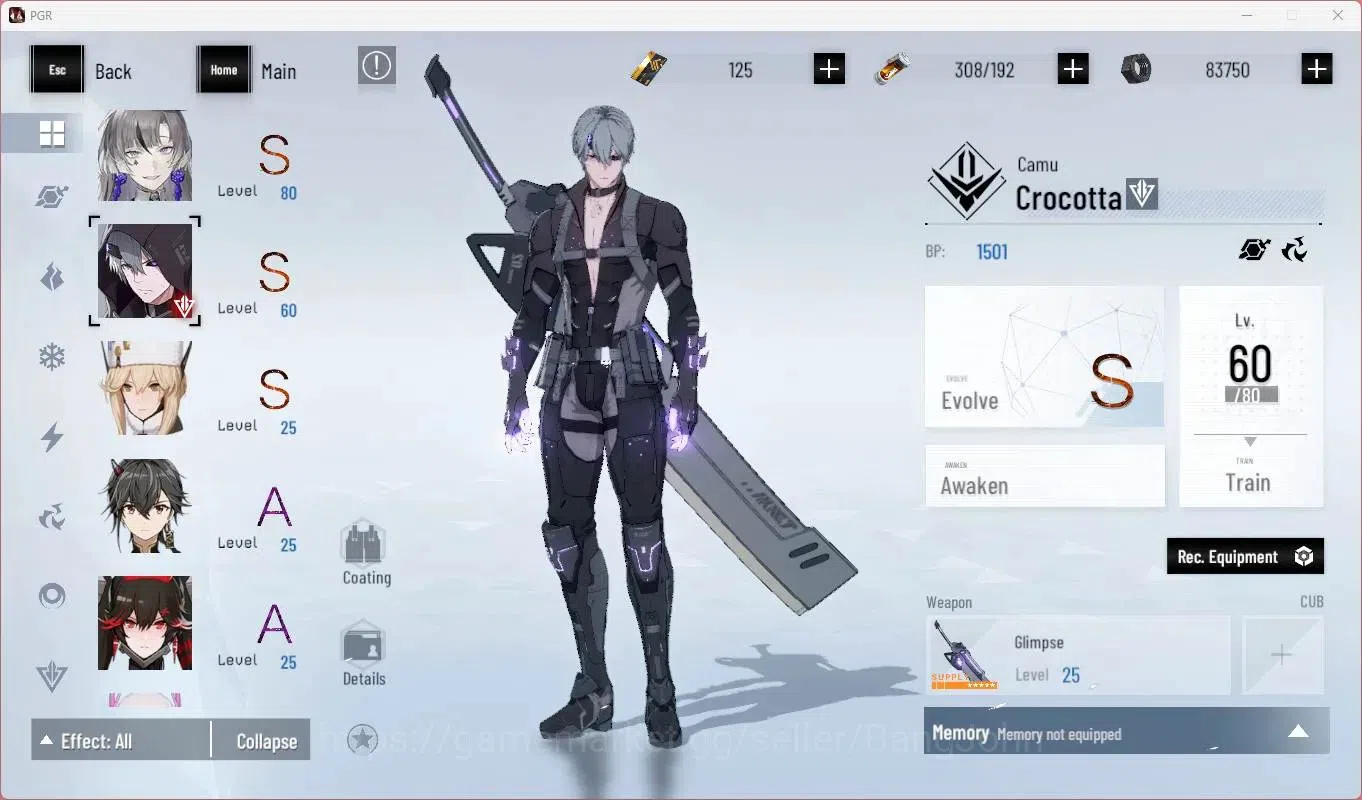 Punishing: Gray Raven Accounts Starter ASIA |Lv69|Ready Gatcha|[SS Liv L,S Lucia CW,S Lilith D]+Sign, Etc|BC 125|YC 9