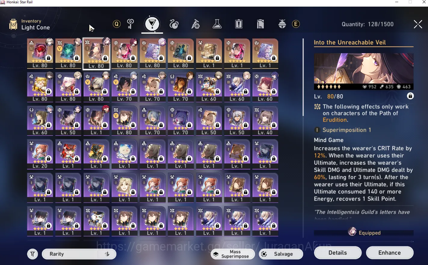 Honkai Star Rail Accounts Mid Game ASIA [TL70] 8 Limited (Castorice E1+Sign S2,The Herta+Sign,Ruan Mei 8