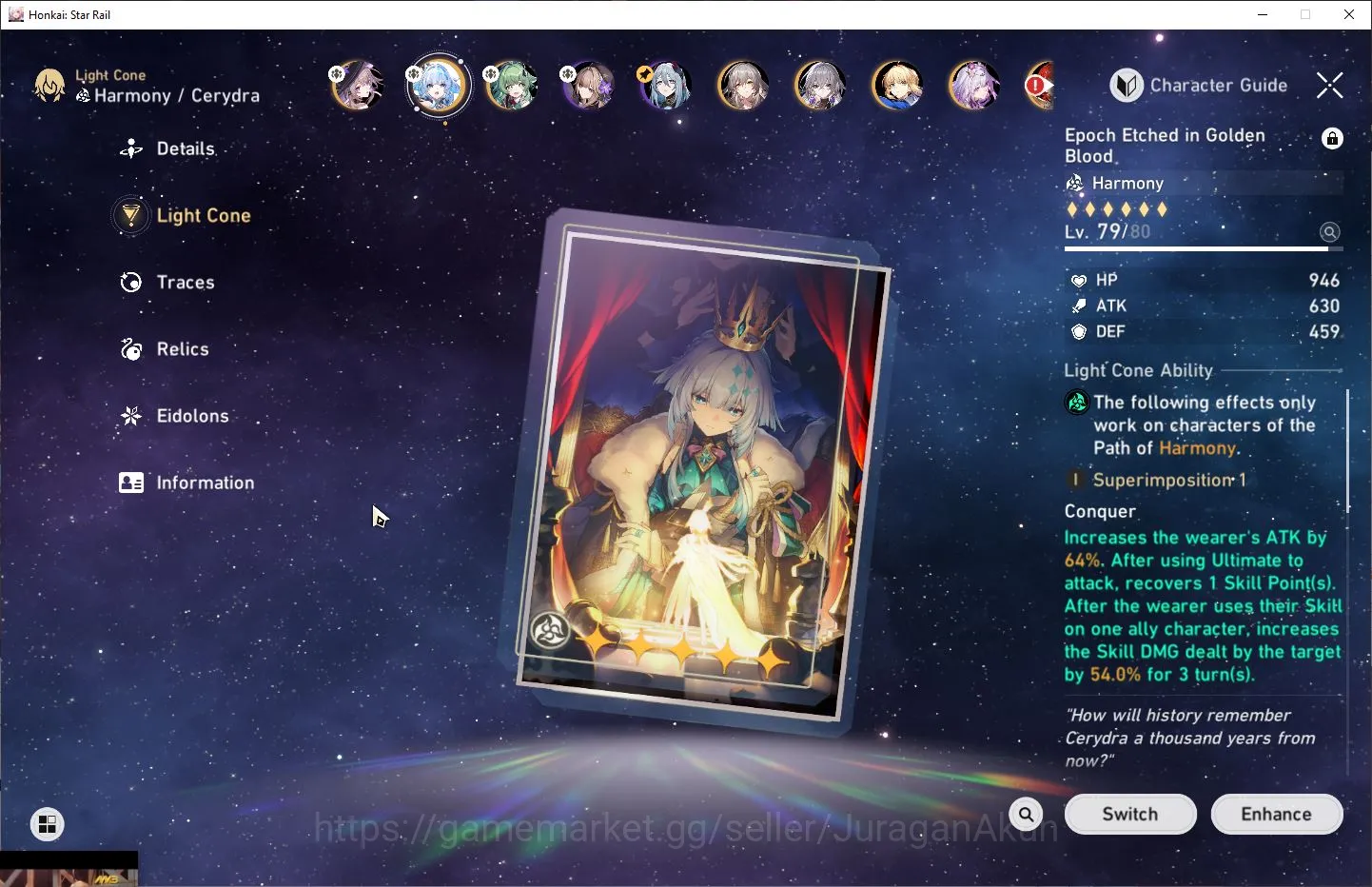 Honkai Star Rail Accounts Mid Game ASIA [TL70]|4,4kSJ|10 Limited(Cerydra,Castorice,Mydei,Saber)+Sign [The Herta 5