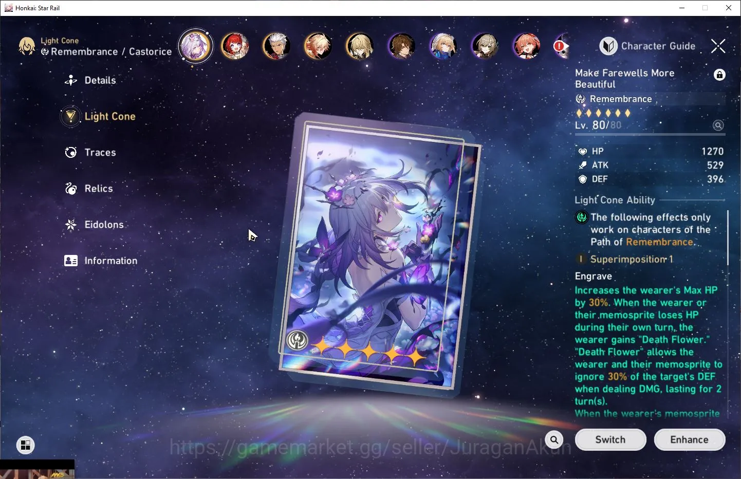 Honkai Star Rail Accounts Mid Game ASIA [TL70]|4,4kSJ|10 Limited(Cerydra,Castorice,Mydei,Saber)+Sign [The Herta 8