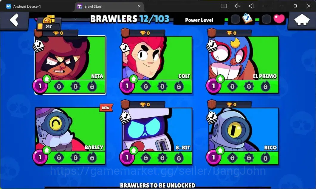 Brawl Stars Accounts Global | 517 Thropy|12 Brawler|1 Max Hypercharge(S image 6