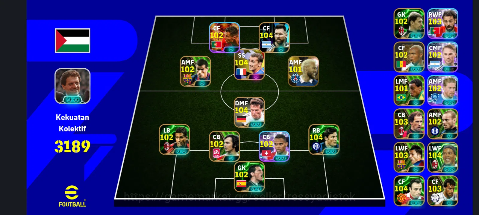eFootball Accounts Legends & Iconic Players EFOOTBALL RARE CARD OLD | BIGTIME NEYMAR PSG,BIGTIME RONALDO,GRIEZMAN 1