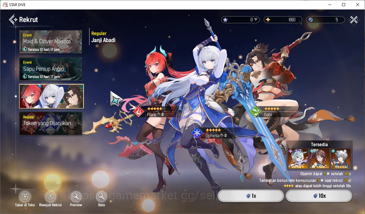 Mongil:Star Dive Accounts Global |Starter Lv 14| Meta 3 SSR (Flare, Penny, O image 17