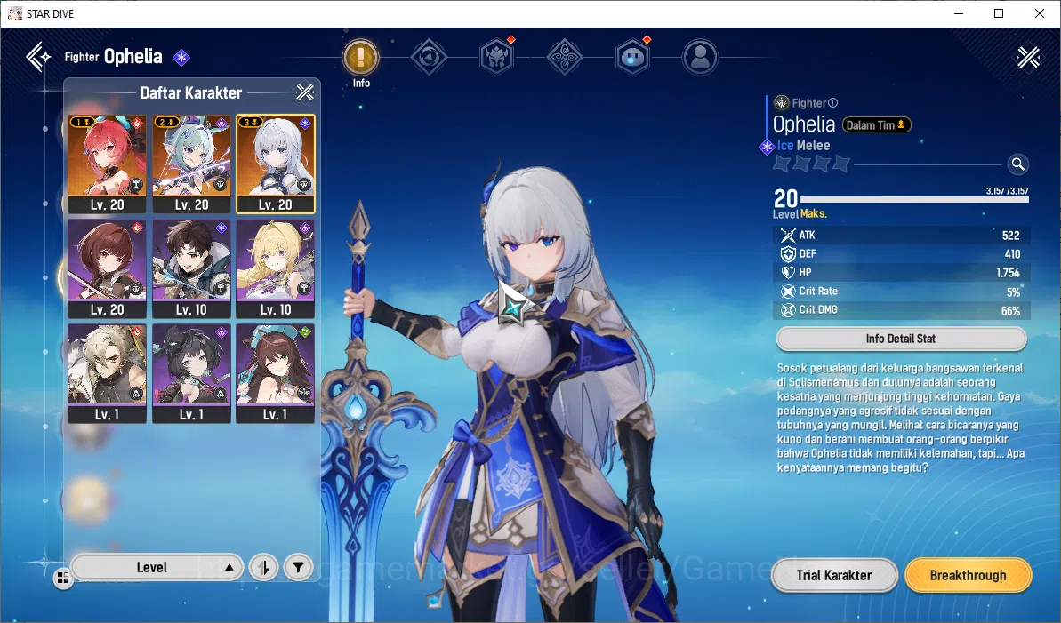 Mongil:Star Dive Accounts Global |Starter Lv 14| Meta 3 SSR (Flare, Penny, O image 3