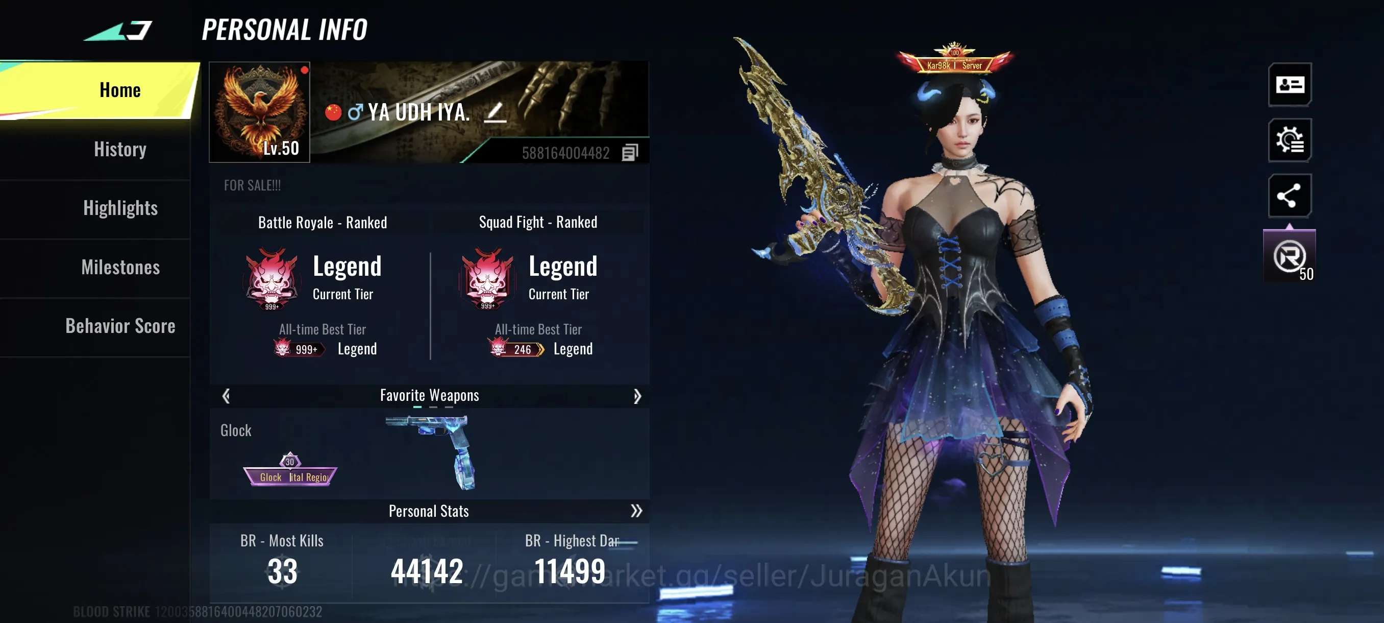 Blood Strike Mid-Tier Asia|3 eternal Uzi-Starchaser,Aug-Empyrean,Kar98k- image 1