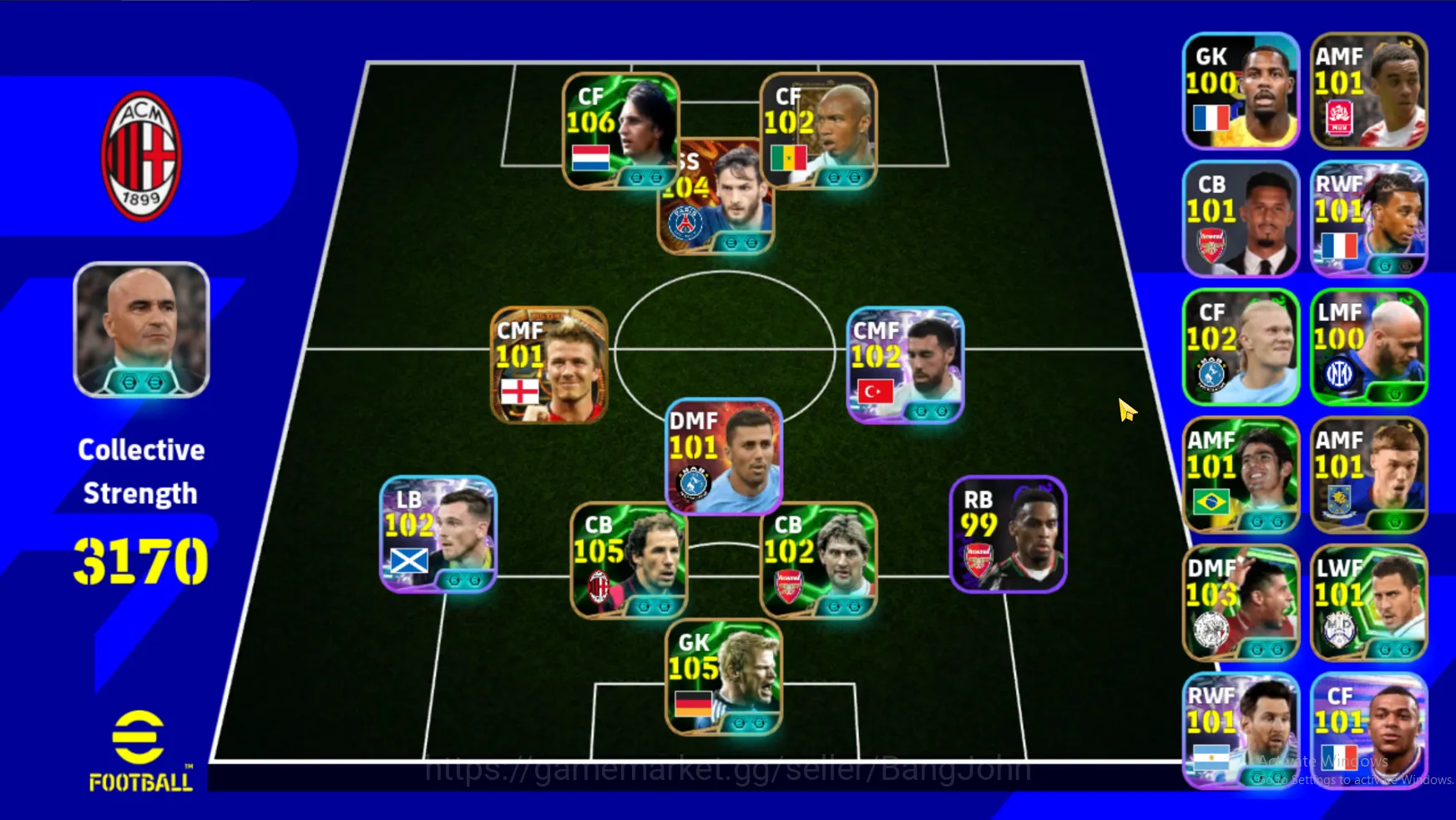Power 3170 | Cruyff Epic | Kvaratskhelia bigtime | diouf epic | EFB163B eFootball Others Power 3170 | Cruyff Epic | Kvaratskhelia bigtime | image 1