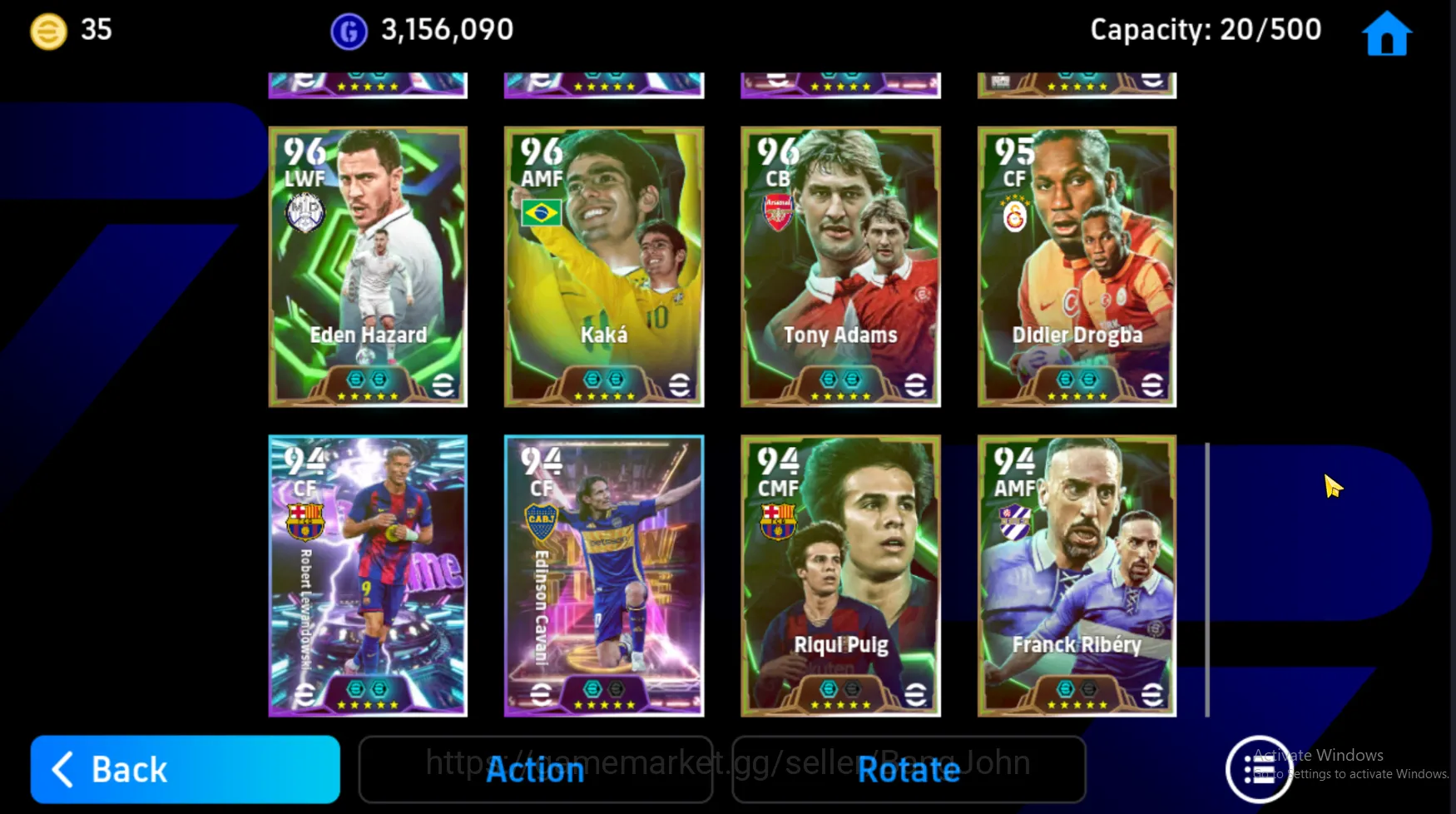 eFootball Accounts Others Power 3170 | Cruyff Epic | Kvaratskhelia bigtime | diouf epic | EFB163B 4
