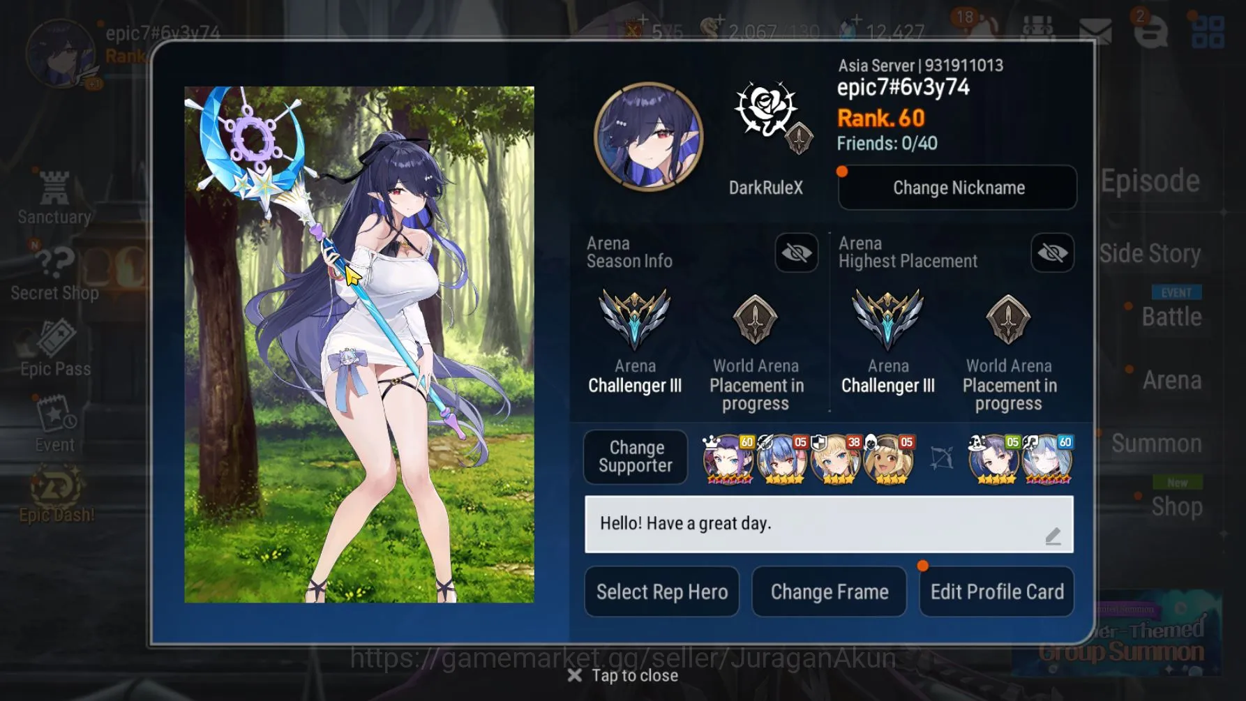 Epic Seven Accounts Starter Asia
