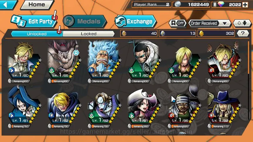 One Piece Bounty Rush Accounts Global | 3 META EX | Kozuki Oden,Roronoa Zoro,Kuza image 2