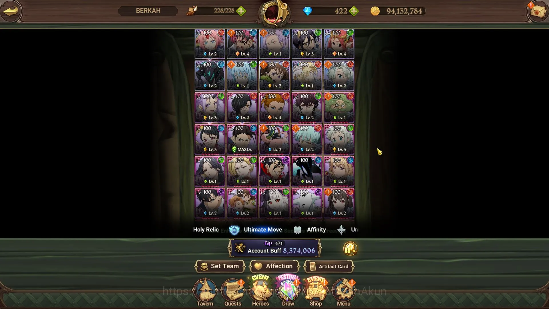 The Seven Deadly Sins: Grand Cross Accounts Endgame ASIA|3,1M CC|10LR+10UR+Many 2