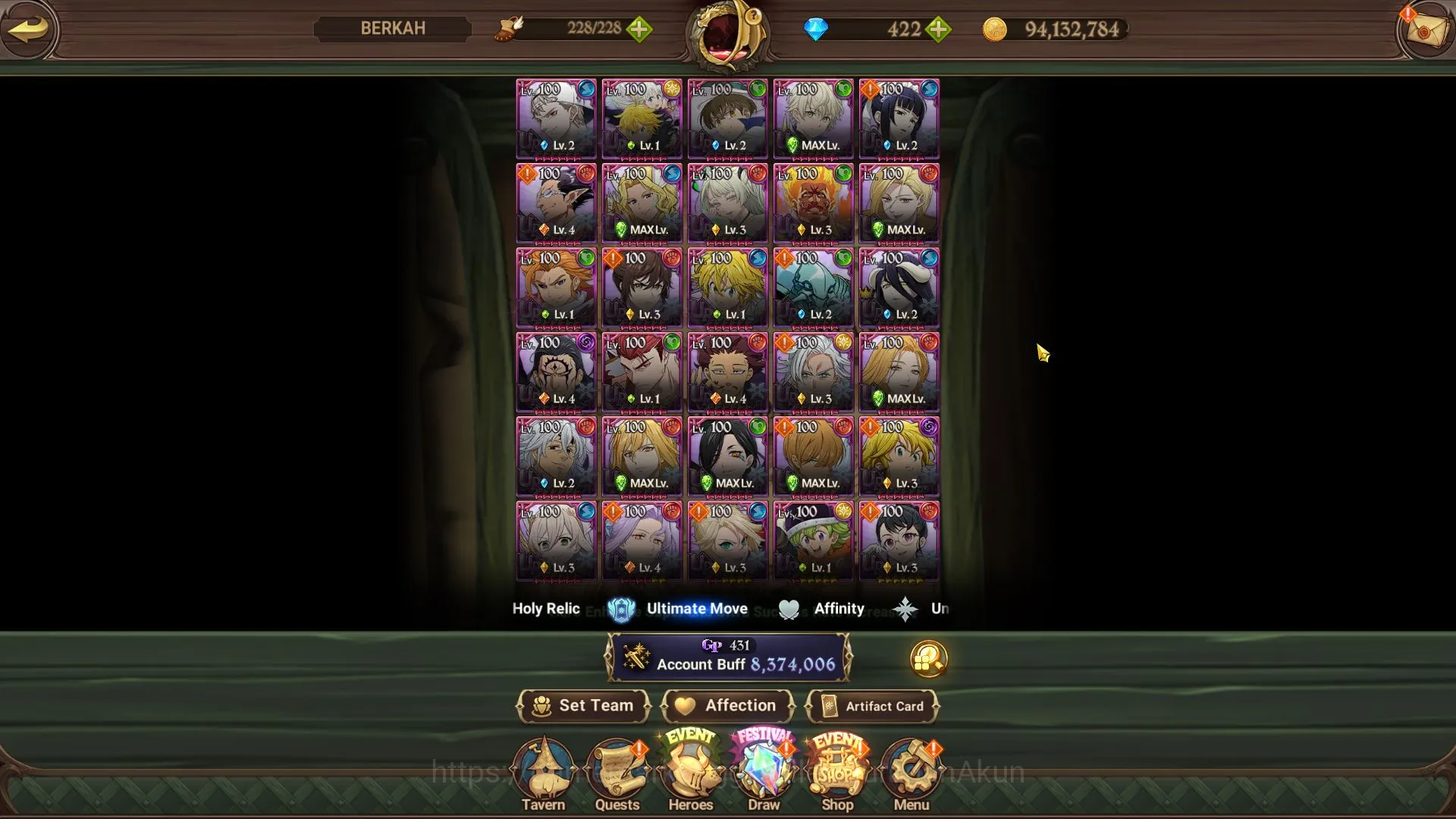 The Seven Deadly Sins: Grand Cross Accounts Endgame ASIA|3,1M CC|10LR+10UR+Many 5