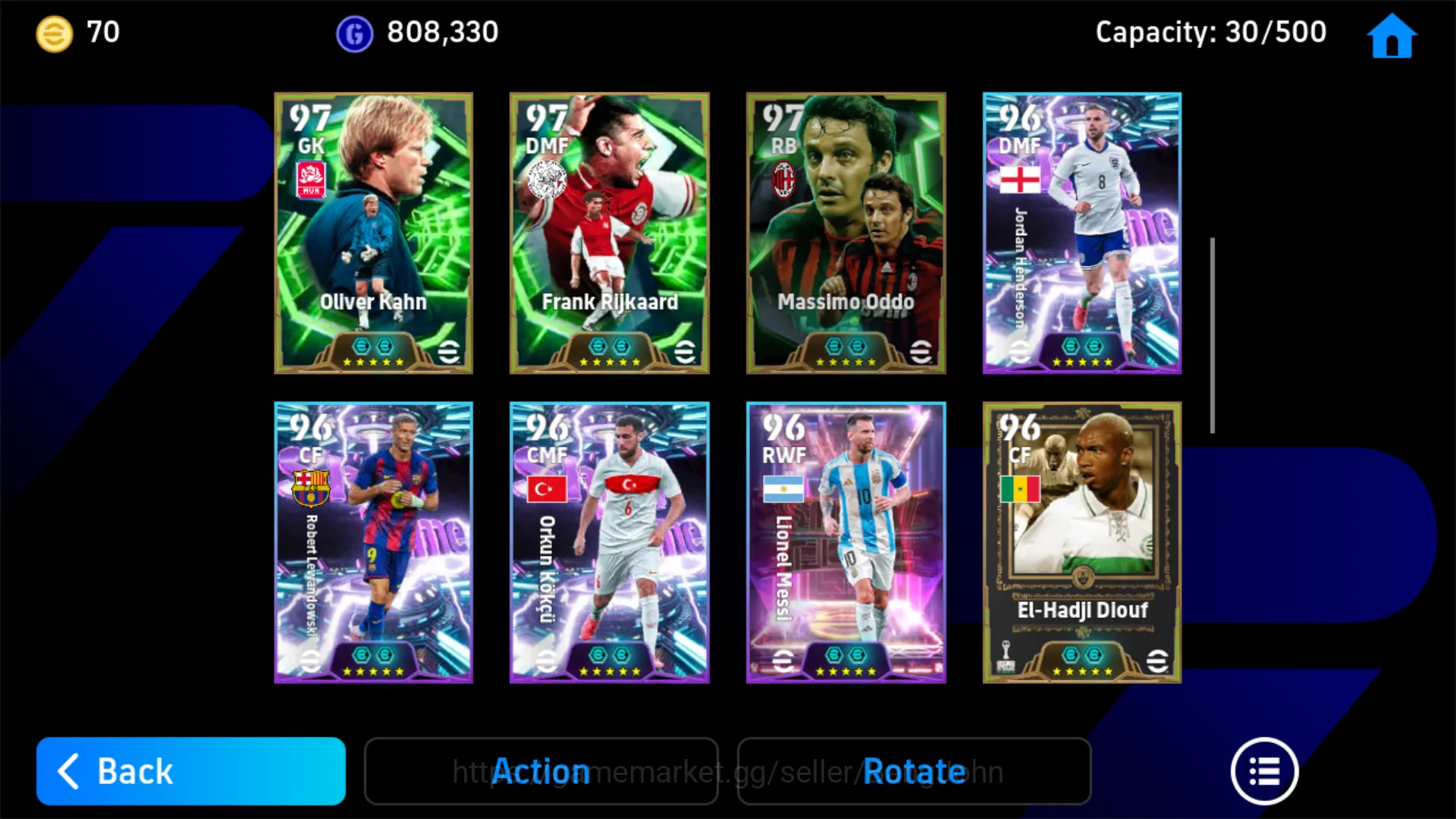 eFootball Accounts Others EFB313B	 Power 3199 | David Villa Epic DB | Johan Cruyff Epic DB | Rio Ferdiand  Epic  | Christian 4