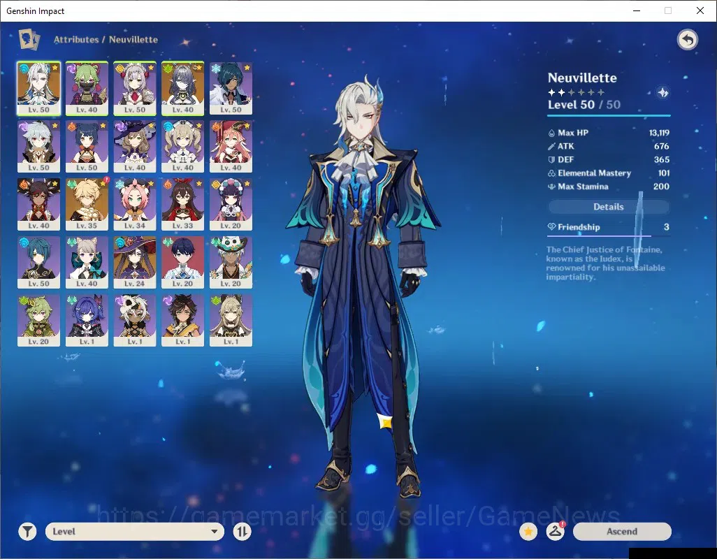 Genshin Impact Accounts ASIA|AR 37|2 Limited + 1 (*5Standard)|Neuvillette, image 3