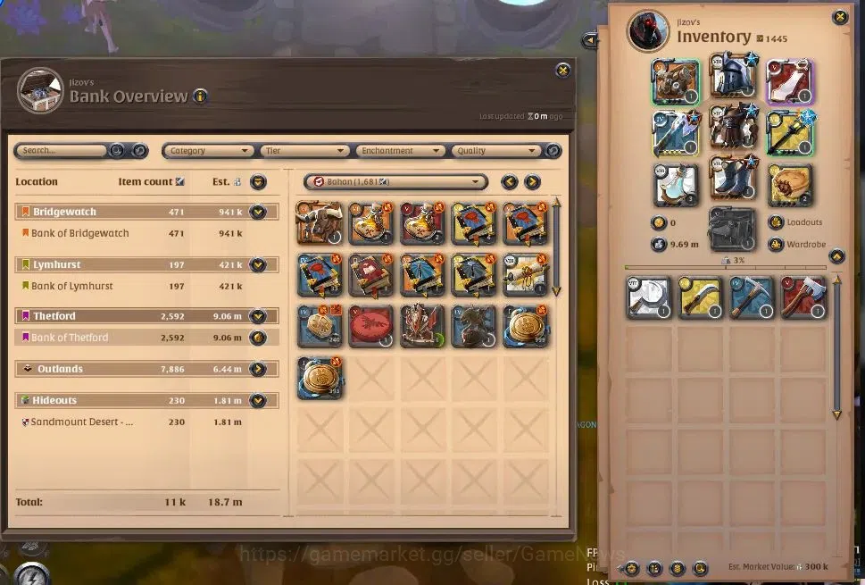 Albion Online Accounts ASIA | 88,3M Total Fame - 9,69M Silver | T8 Fiber  image 2