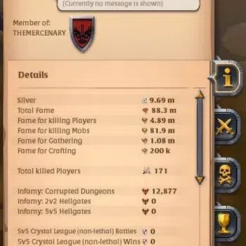 Albion Online High-End ASIA | 88,3M Total Fame - 9,69M Silver | T8 Fiber  image 1