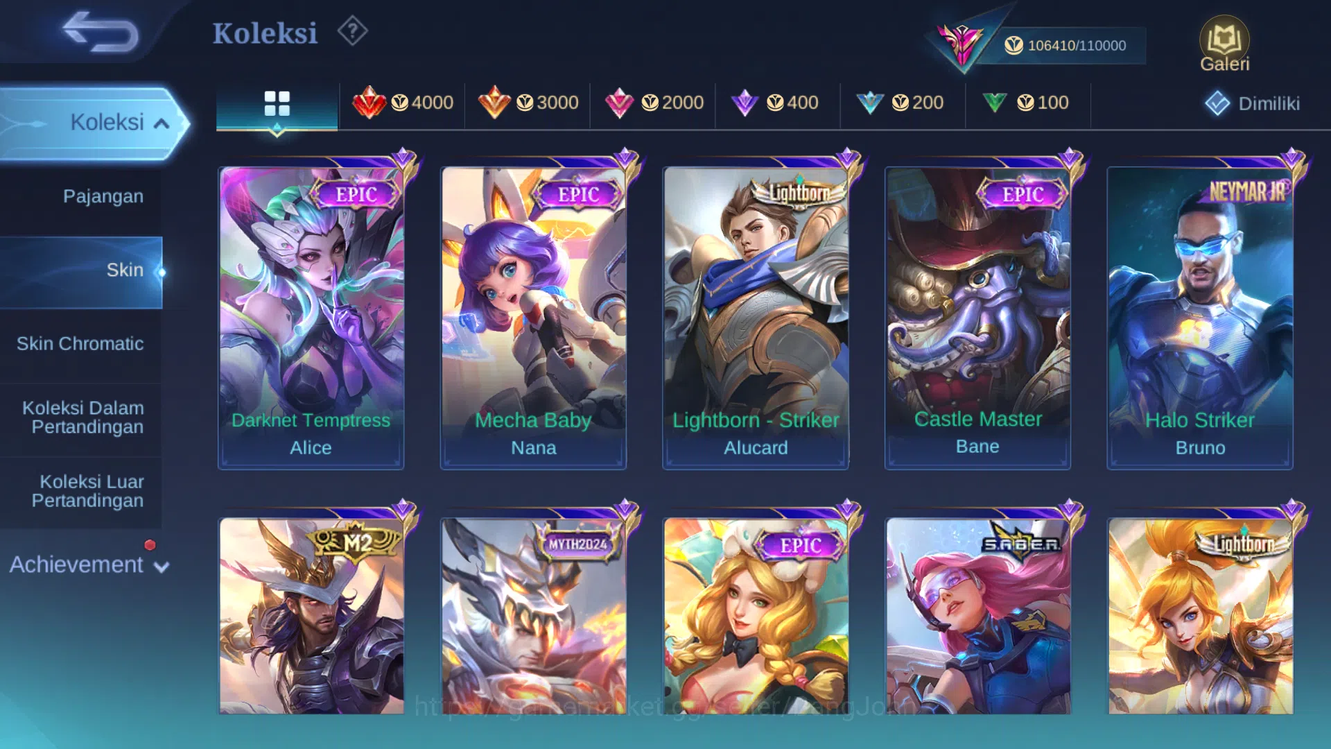 Mobile Legends: Bang Bang Accounts hero 131 | skin 375 | cc benedetta, legend freya,  image 11