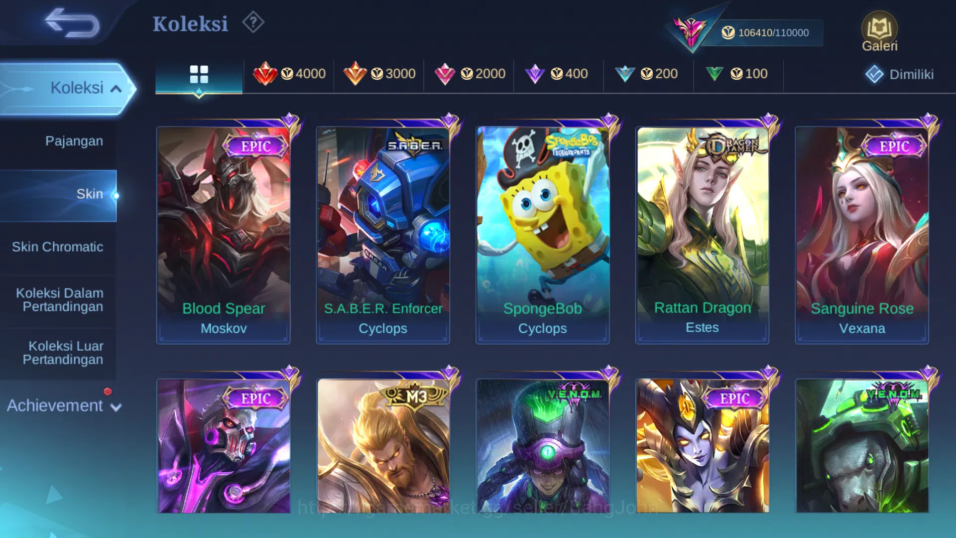 Mobile Legends: Bang Bang Accounts hero 131 | skin 375 | cc benedetta, legend freya,  image 14