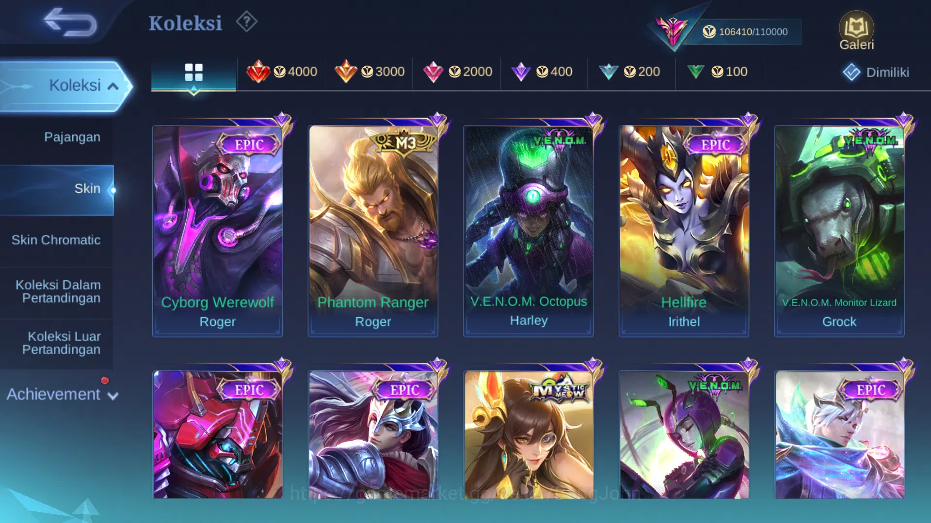 Mobile Legends: Bang Bang Accounts hero 131 | skin 375 | cc benedetta, legend freya,  image 15