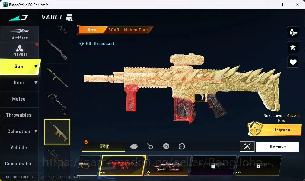 Blood Strike Accounts ASIA |1 ETERNAL:Desert Eagle-Scorpius | 8 COLLAB G image 11