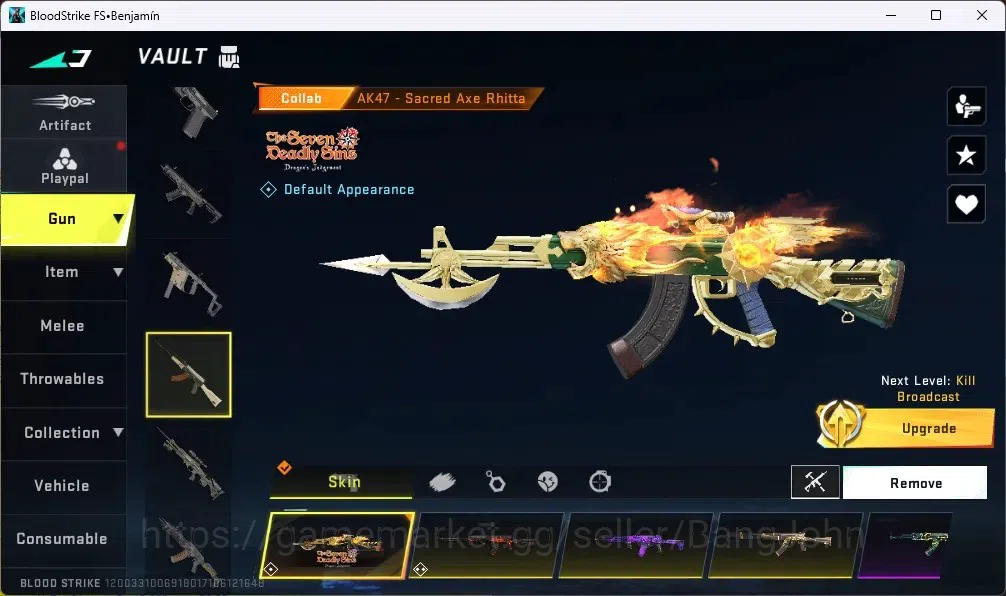 Blood Strike Accounts ASIA |1 ETERNAL:Desert Eagle-Scorpius | 8 COLLAB G image 4