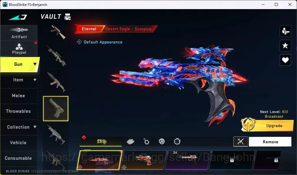 Blood Strike Accounts ASIA |1 ETERNAL:Desert Eagle-Scorpius | 8 COLLAB G image 5