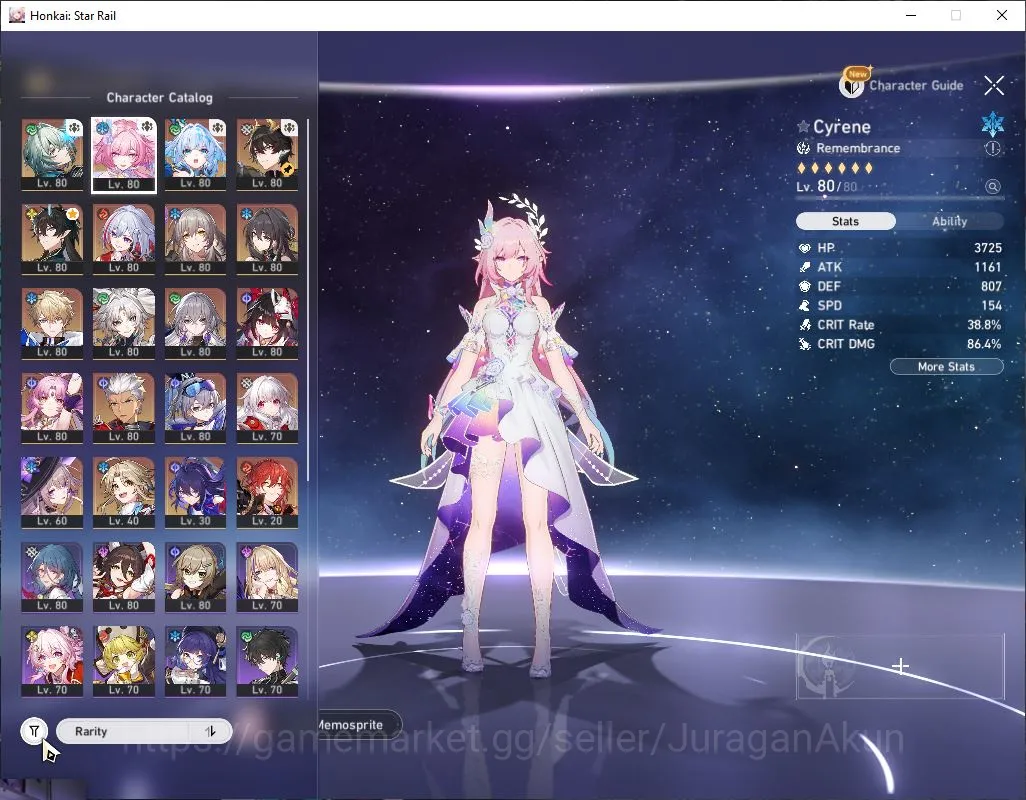 Honkai Star Rail Accounts Mid Game ASIA|TL 70|12 Limited|[Anaxa,Sparkle,Sliver W]+Sign,Cyrene,Cerydra,The 2