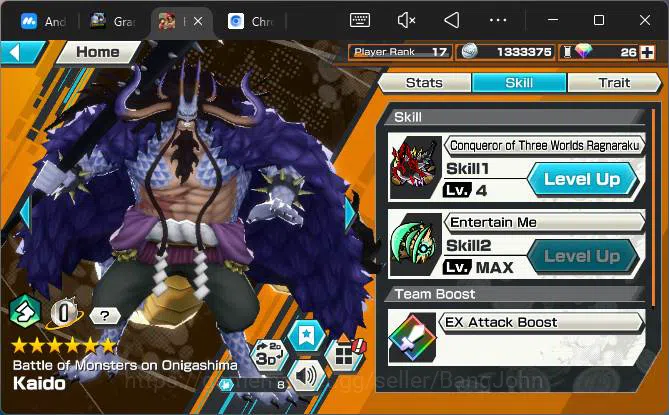 One Piece Bounty Rush Accounts GLOBAL| EX 1| PR 17| Monster Onigashima Kaido |Mor image 7