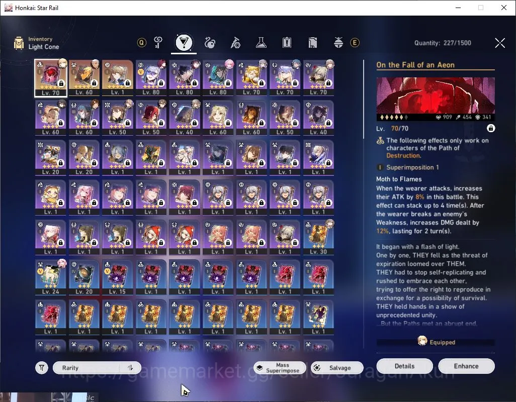 Honkai Star Rail Accounts Mid Game Asia|TL 63|7 Limited |Cyrene,Kafka,Hysilens,Saber,Archer+Sign,ETC|Amphoreus|MC 3
