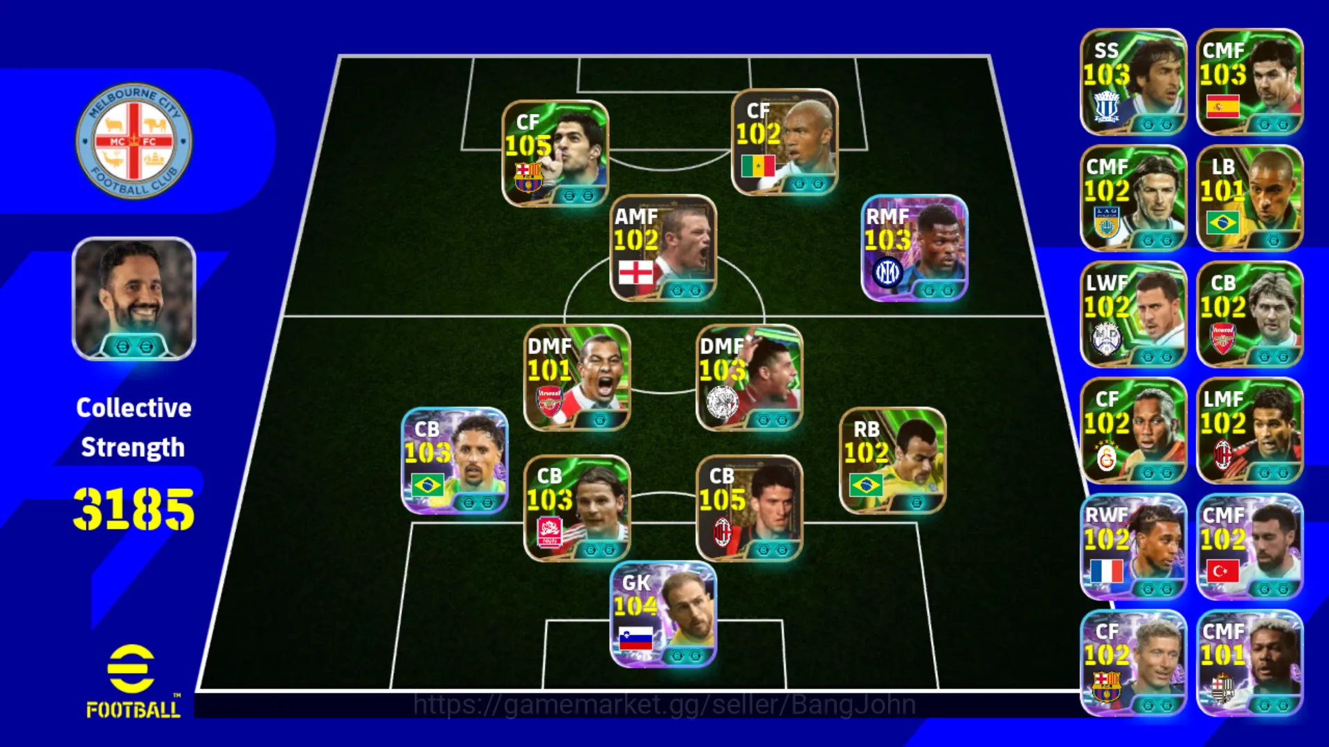 Power 3185 | Luiz Suarez Epic DB | Danzel Dumfries Show Time | Christian Panucci Epic DB | Jan Oblak Show Time | Marquinhos Show Time |EFB197B eFootball Others Power 3185 | Luiz Suarez Epic DB | Danzel Dumfries image 1