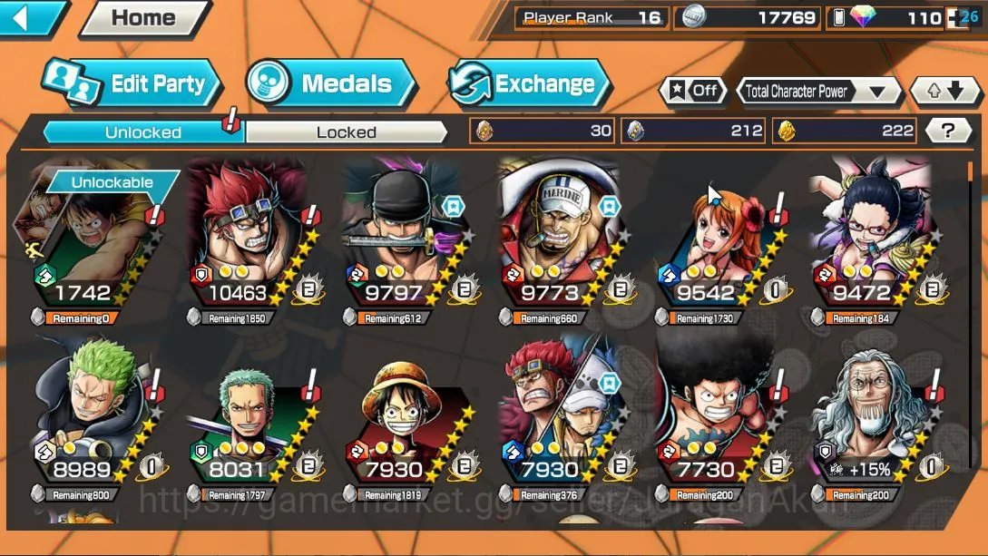 One Piece Bounty Rush Accounts Mid-Tier Global| 4META EX|Onigashima Roronoa Zoro,Fleet Admiral sakazuki,Onigasima 4