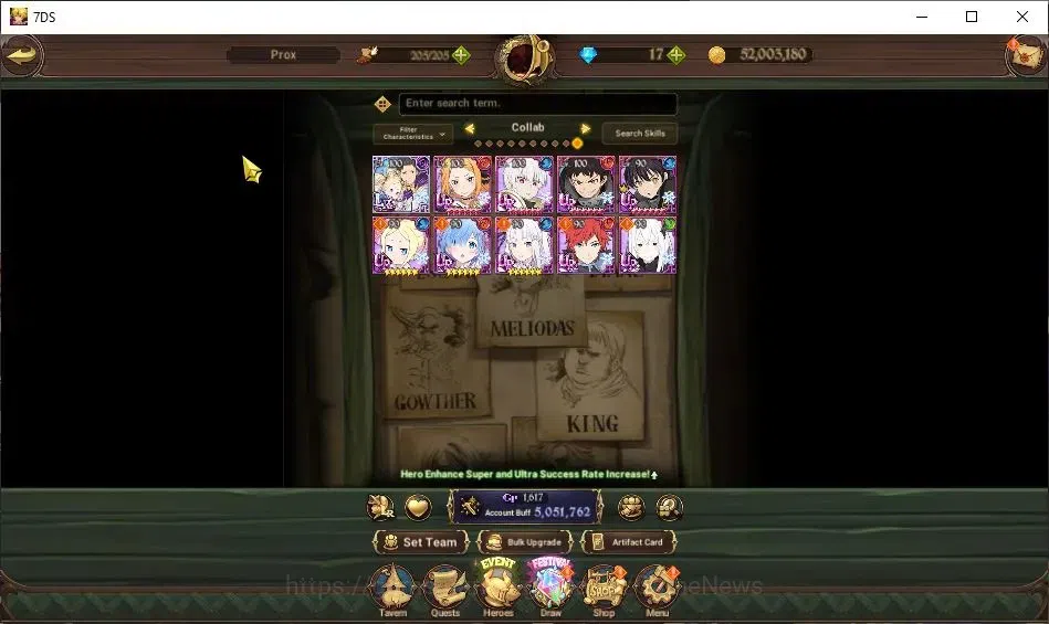 The Seven Deadly Sins: Grand Cross Accounts ASIA|5M CC|36 LS|3 LR+7 UR Collab FireForce,ReZero image 4