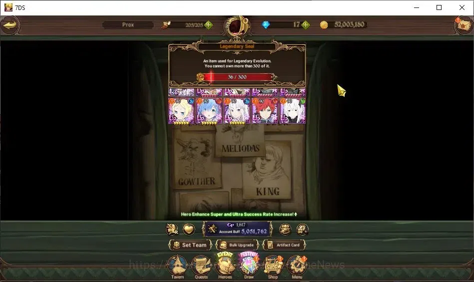 The Seven Deadly Sins: Grand Cross Accounts ASIA|5M CC|36 LS|3 LR+7 UR Collab FireForce,ReZero image 5