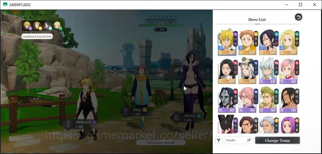 The Seven Deadly Sins: Origin Accounts SEA|Lvl 2|6 SSR|Meliodas,King,Merlin,Elaine,Guila,Drake|2 SSR Selector |Act 1 1