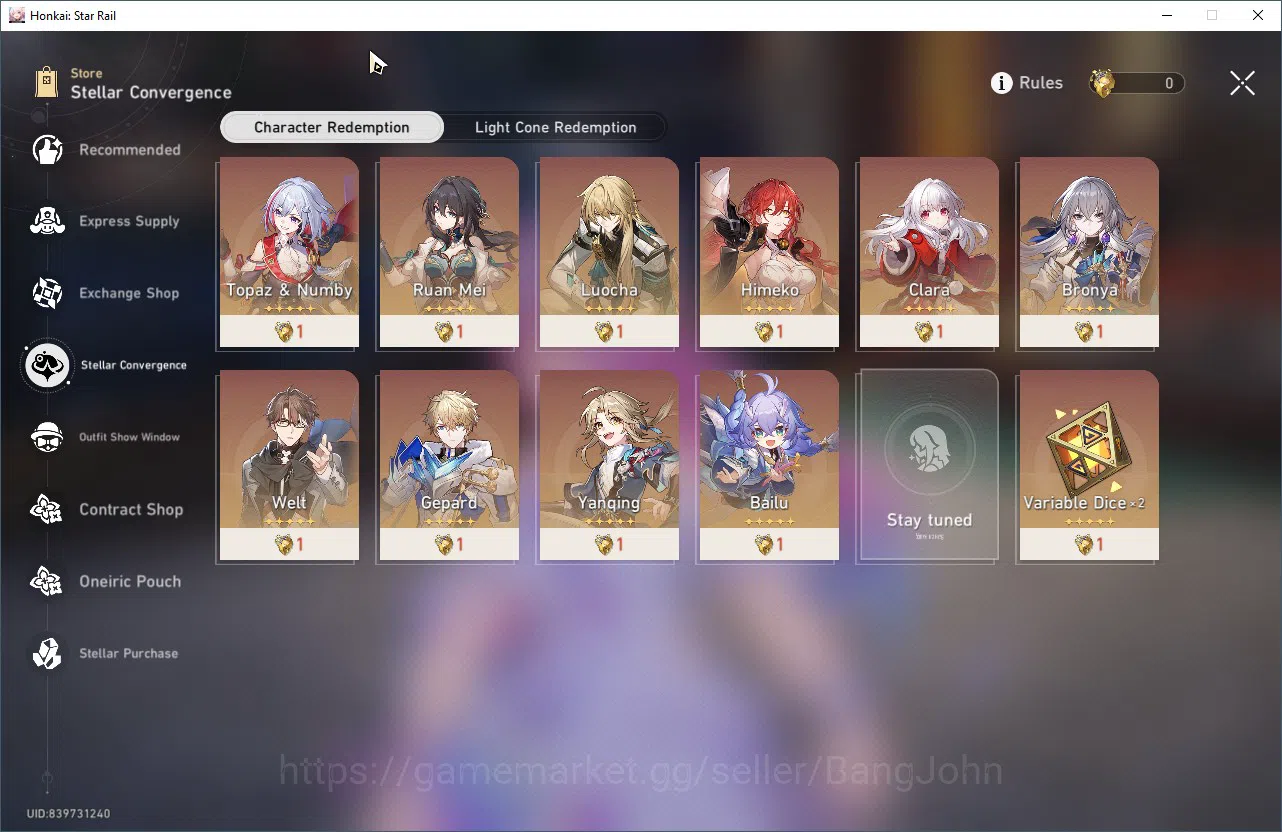 Honkai Star Rail Accounts ASIA | TL 70 | 8 Limit | 210 Golden TicketHSR107B image 10