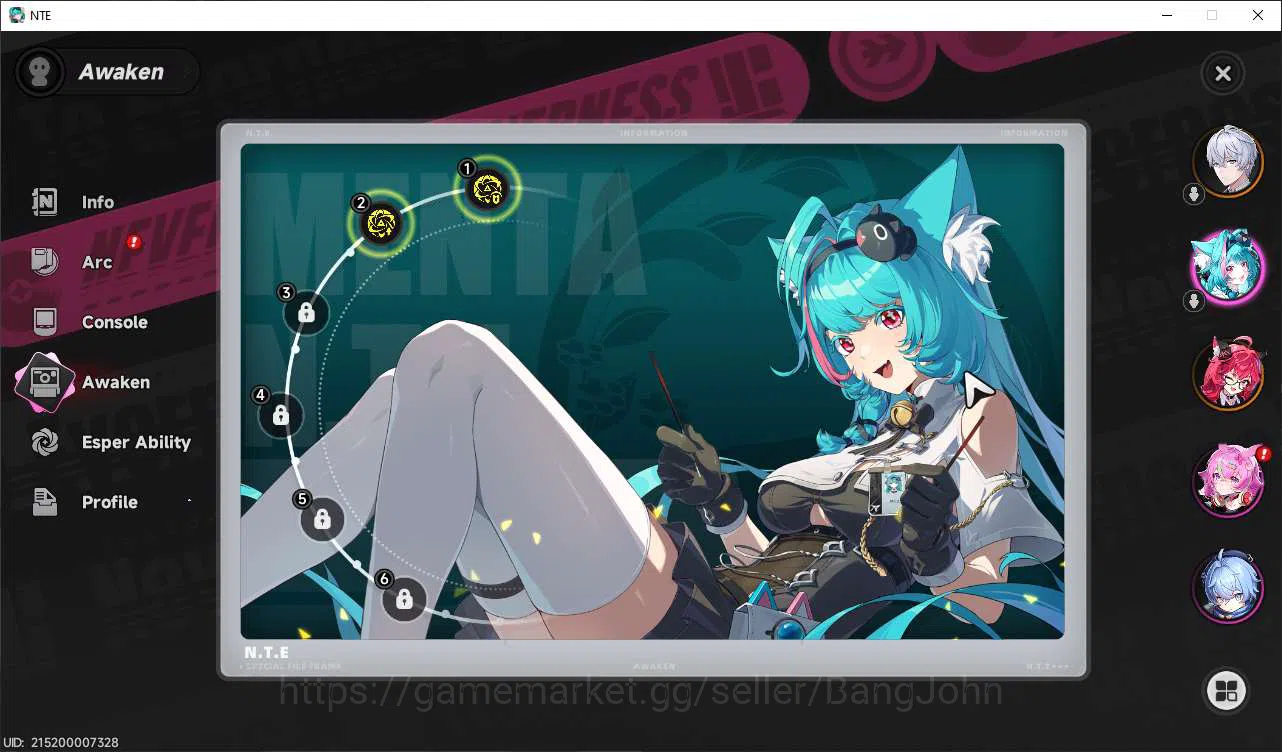 Neverness to Everness Accounts EUROPE | Starter Lv 3 | 1 SSR (Nanally+A1) + 5 SR  image 6