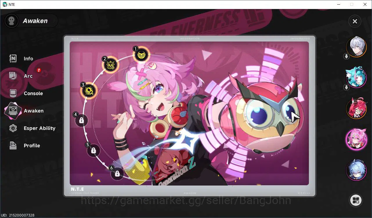 Neverness to Everness Accounts EUROPE | Starter Lv 3 | 1 SSR (Nanally+A1) + 5 SR  image 7