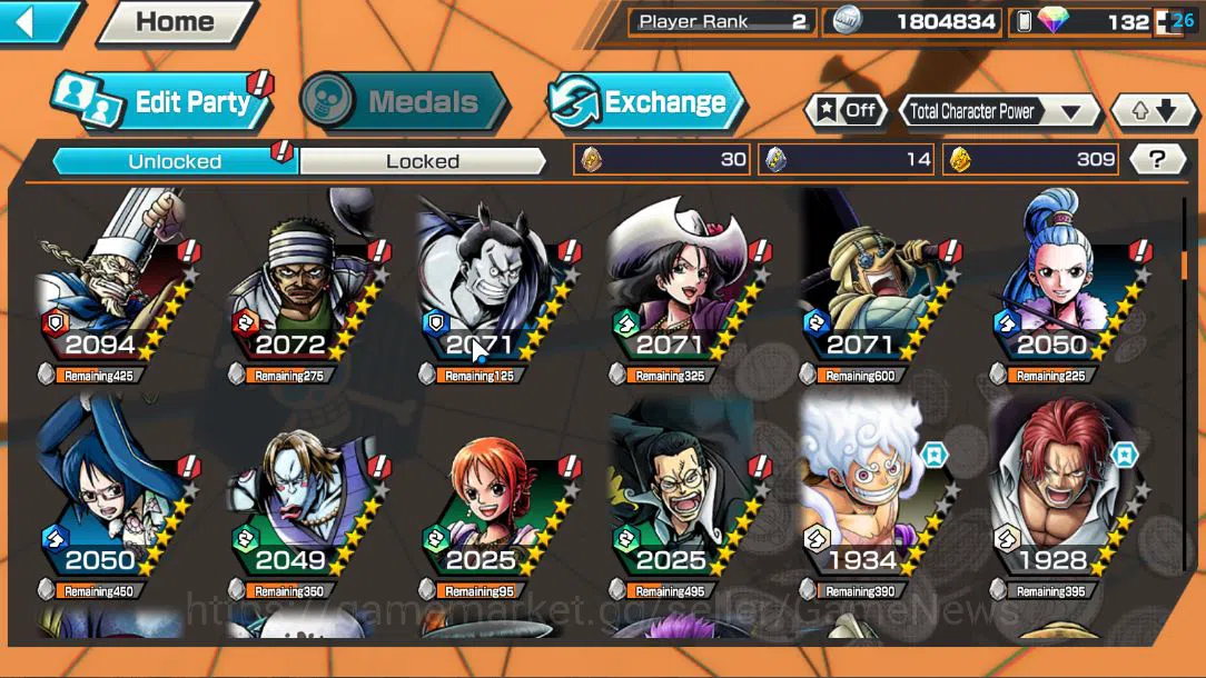 One Piece Bounty Rush Accounts Global |EX 5| TFE D.Luffy,Divine Depature Shanks,F image 5