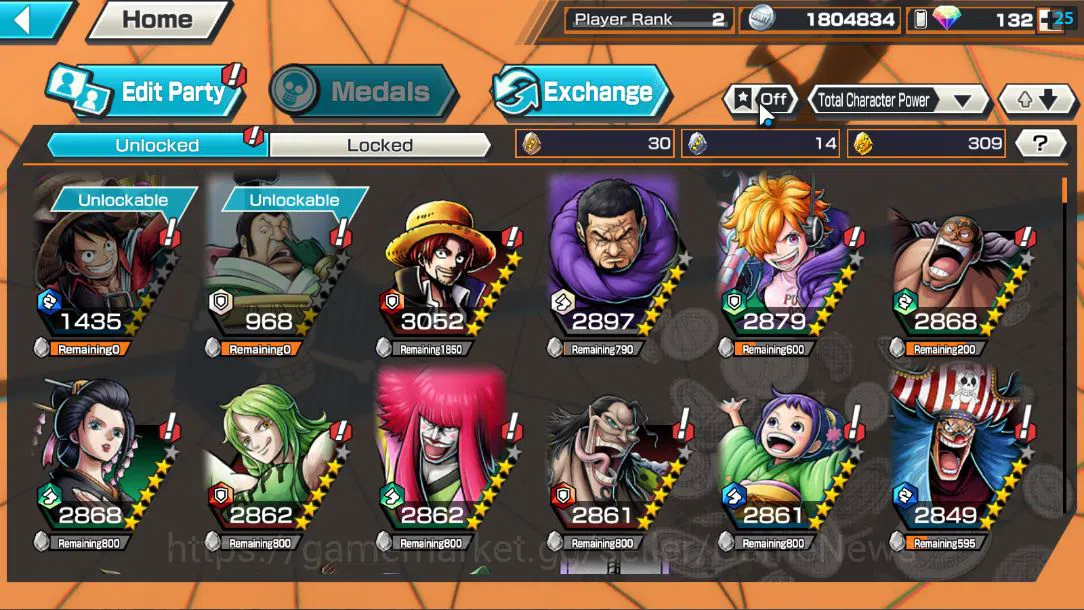 One Piece Bounty Rush Accounts Global |EX 5| TFE D.Luffy,Divine Depature Shanks,F image 7