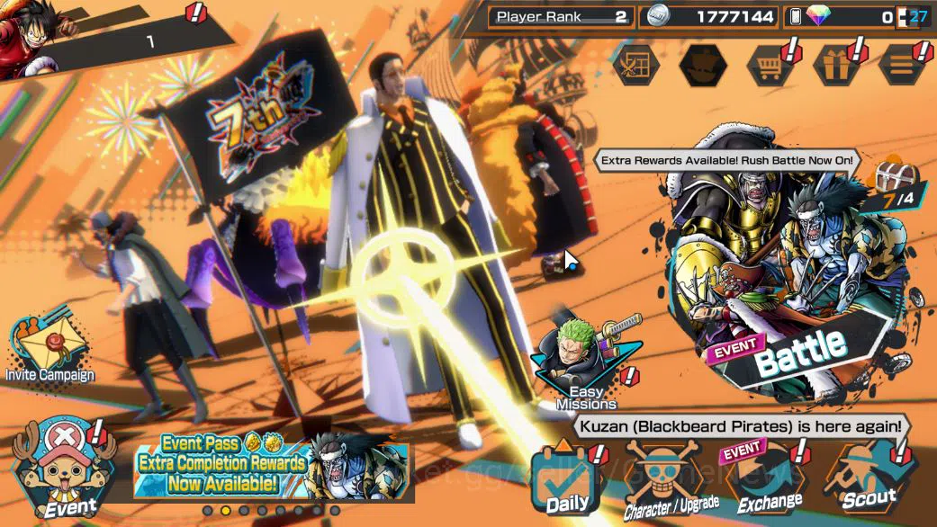 Global|4 EX| TFE Marshall D.Teach,T5E St.Jaygarcia Saturn,Blackbeard Kuzan,AM Sword Borsalino|Rank 2|LogBandai|CheckSS(OPBR1895) One Piece Bounty Rush Accounts Starter Global|4 EX| TFE Marshall D.Teach,T5E St.Jaygarcia Saturn,Blackbeard Kuzan,AM Sword