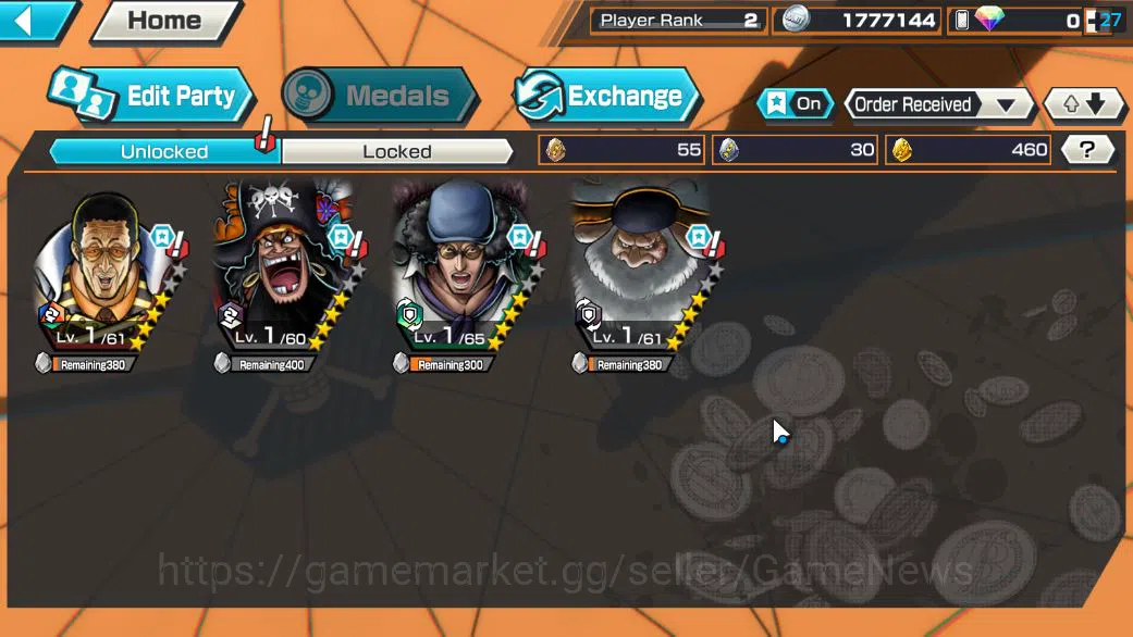 One Piece Bounty Rush Accounts Starter Global|4 EX| TFE Marshall D.Teach,T5E St.Jaygarcia Saturn,Blackbeard Kuzan,AM Sword 3